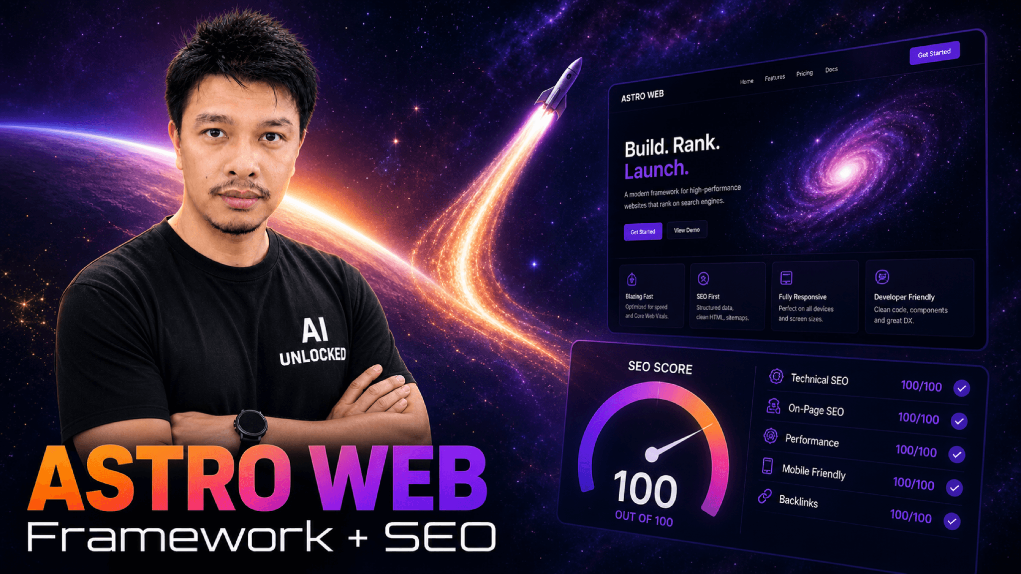 ภาพปก Astro Web Framework ทำ Landing Page แบบ SEO