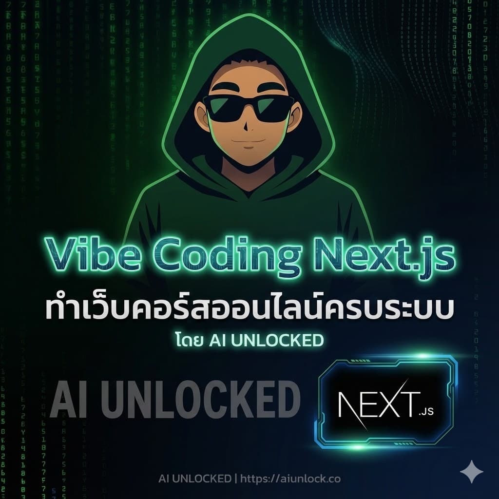 ภาพปก Vibe Coding ทำเว็บคอร์สออนไลน์ด้วย Claude Code + Next.js แบบ FullStack